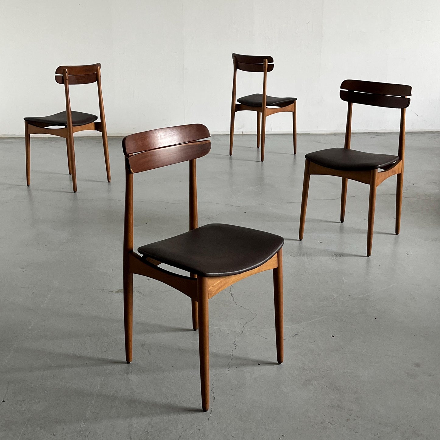 Vintage Dining Chair Teak Danish Design 1960s Denmark Set of 4