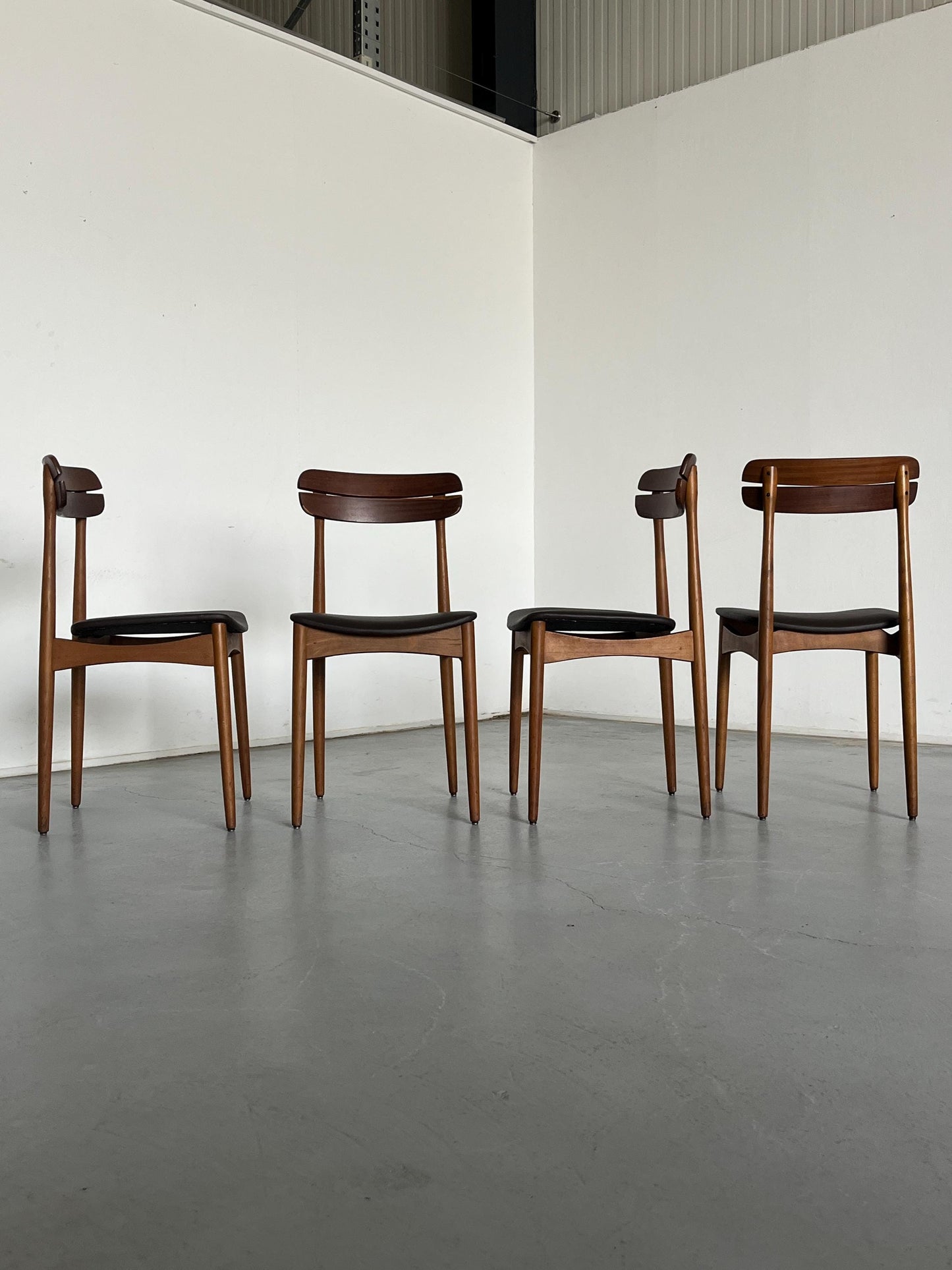 Vintage Dining Chair Teak Danish Design 1960s Denmark Set of 4