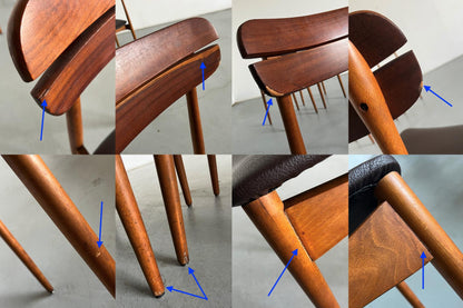 Vintage Dining Chair Teak Danish Design 1960s Denmark Set of 4