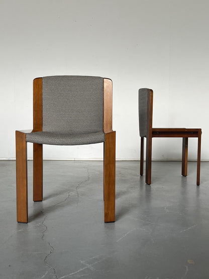 Vintage Stuhl Model 300 von Joe Colombo für Pozzi Eiche Hahnentritt Set von 4