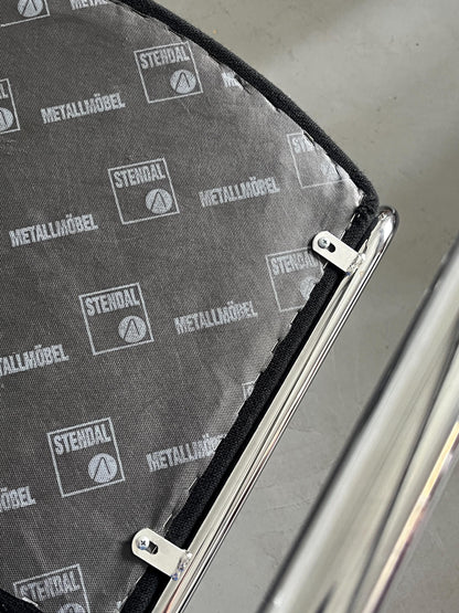 Vintage Freischwinger von L&C Stendal in Chrom, Buchenholz, Schwarz, 1970er