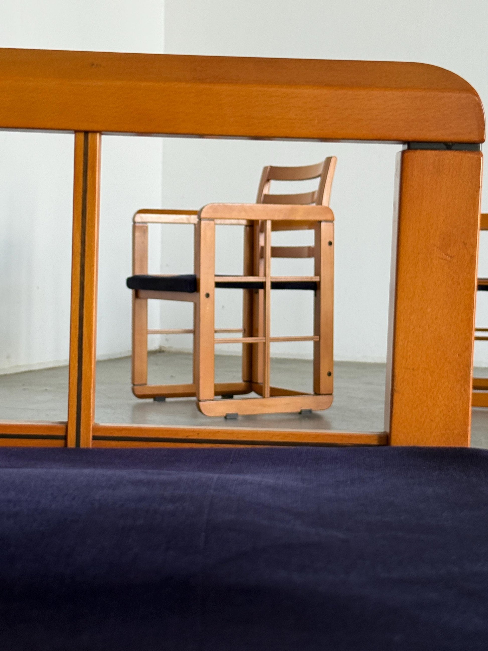 Vintage Architektonischer Armstuhl von Franco Poldaretti für Caccia alla Volpe