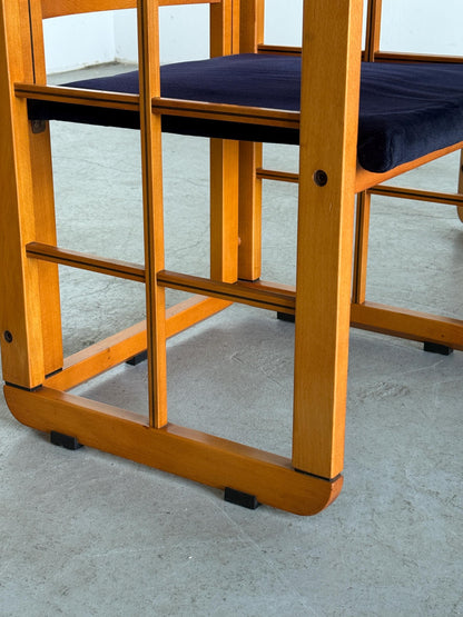 Vintage Architektonischer Armstuhl von Franco Poldaretti für Caccia alla Volpe