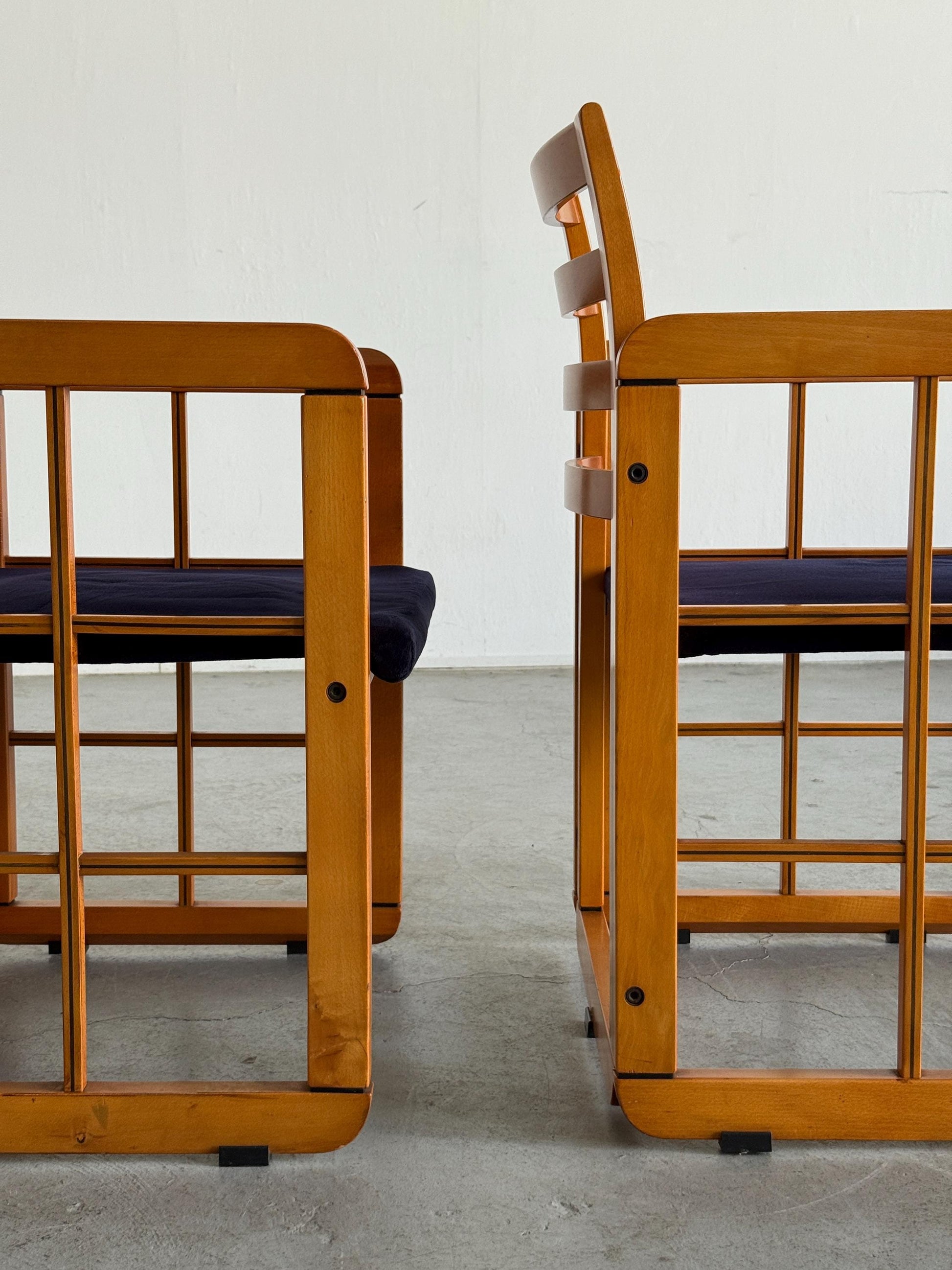 Vintage Architektonischer Armstuhl von Franco Poldaretti für Caccia alla Volpe