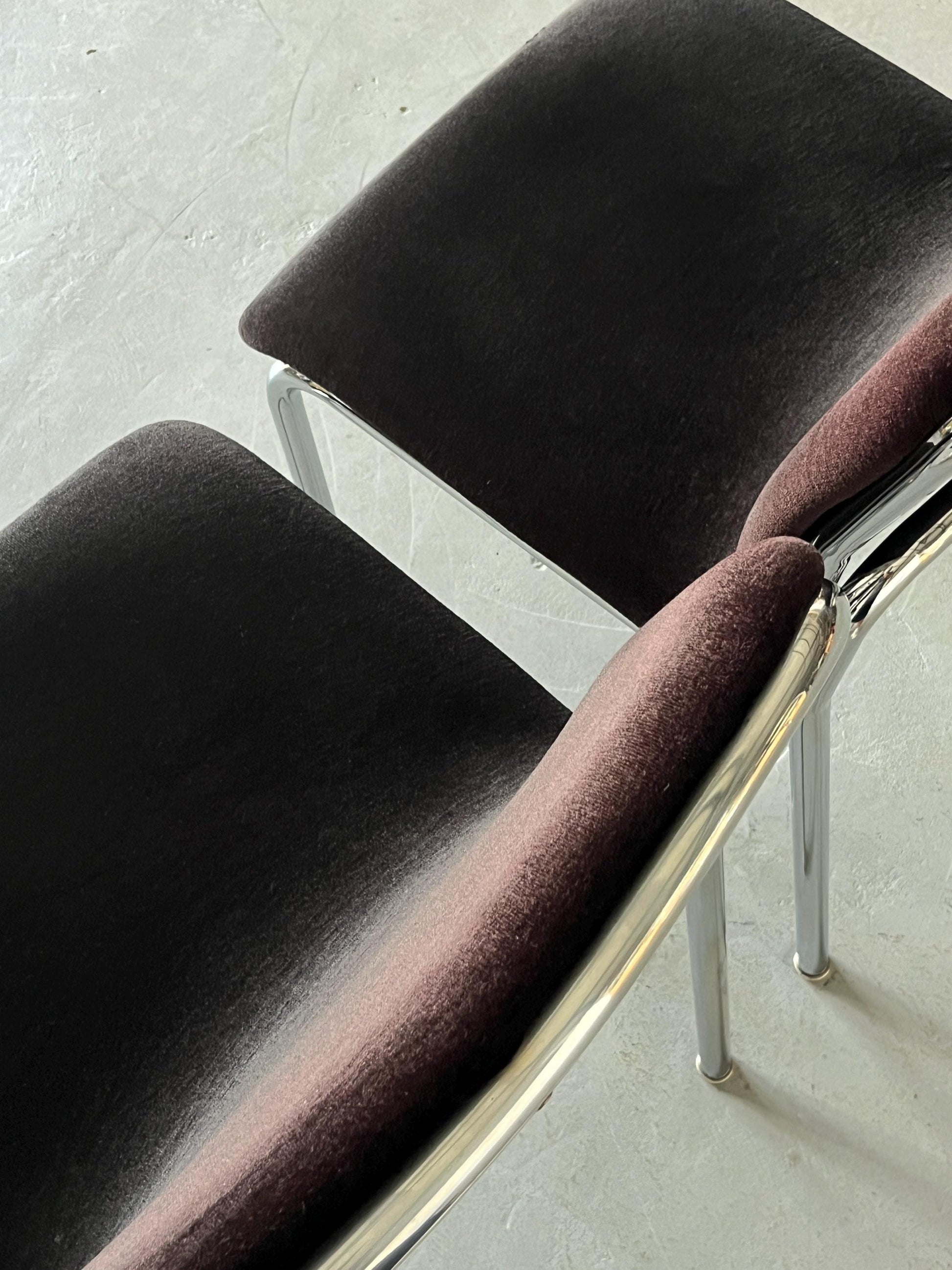 Vintage Esszimmerstuhl von Tecta verchromter Stahl 1970er Set von 2