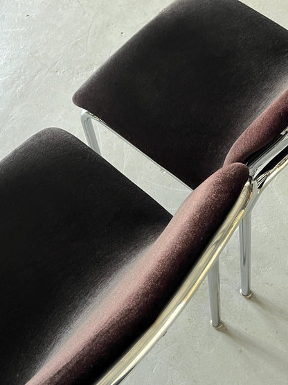 Vintage Esszimmerstuhl von Tecta verchromter Stahl 1970er Set von 2