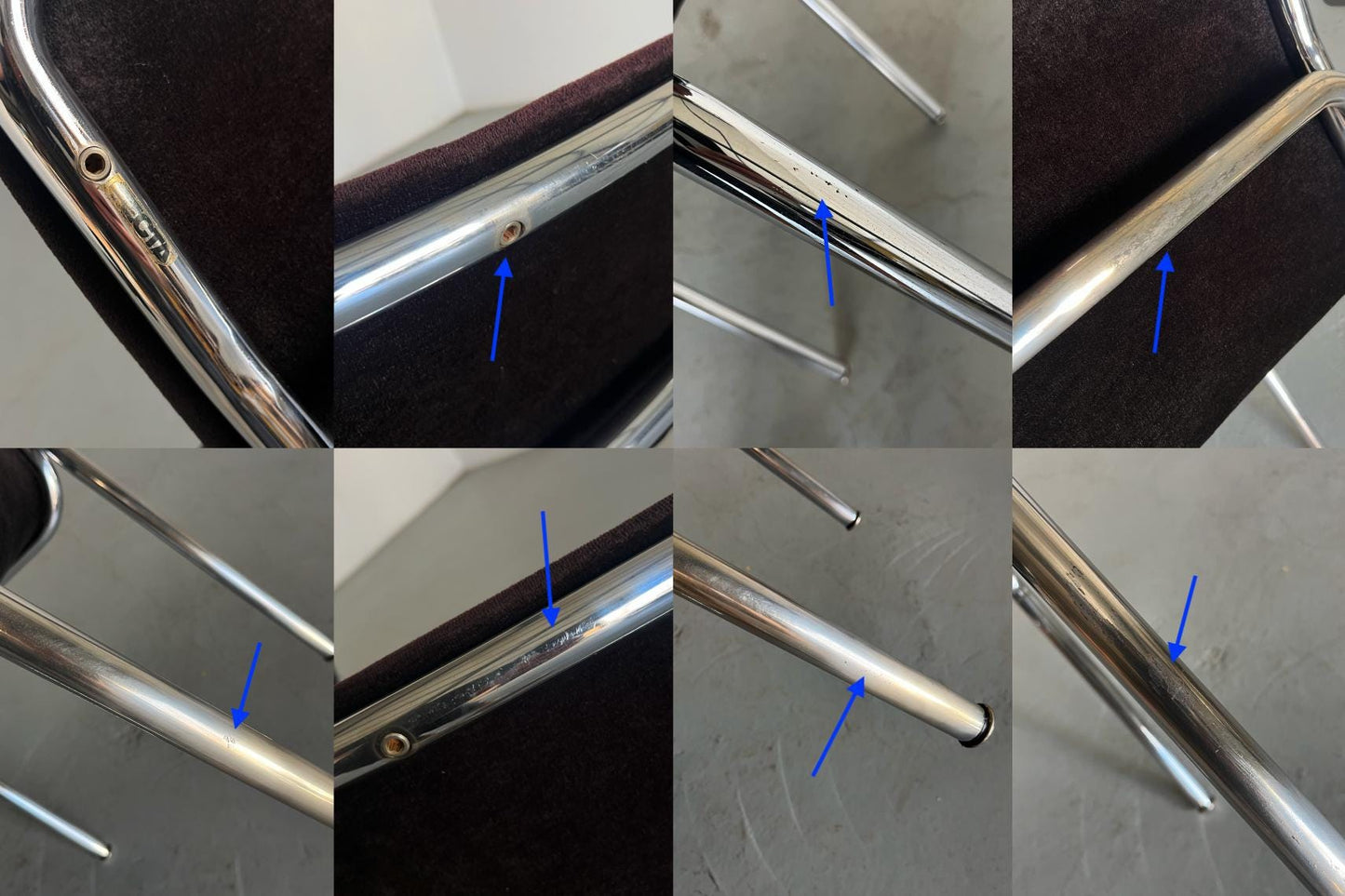 Vintage Esszimmerstuhl von Tecta verchromter Stahl 1970er Set von 2