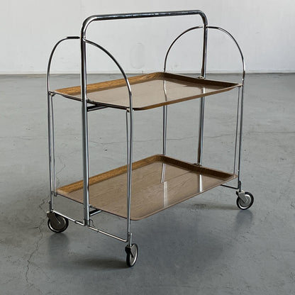 Vintage Servierwagen Dinett-Stil von Bremshey+Co 1970er