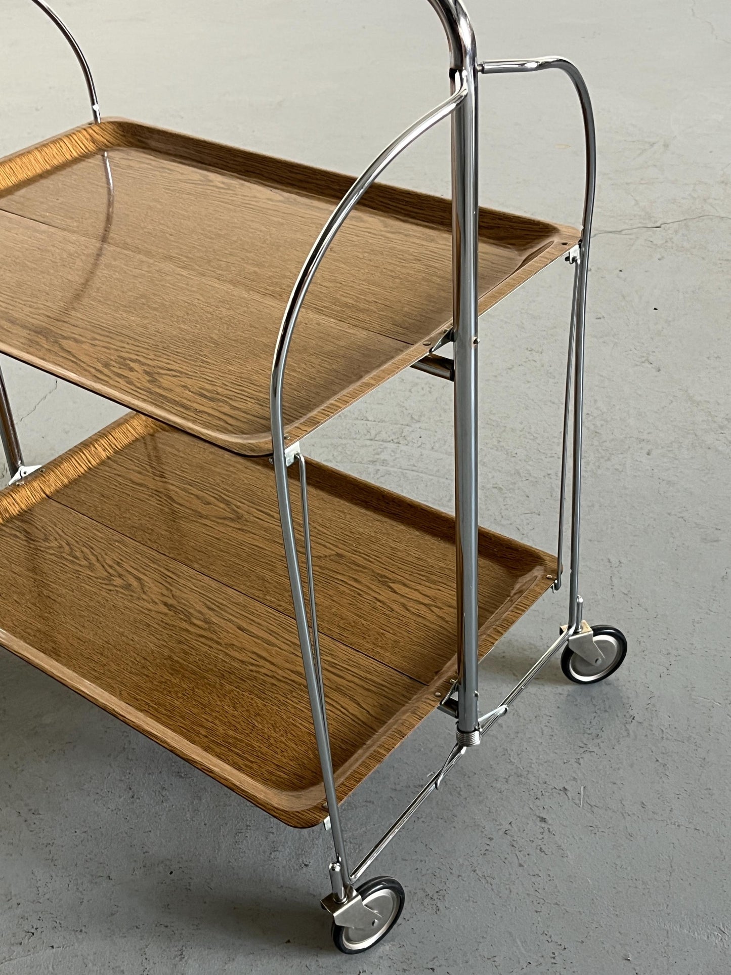 Vintage Servierwagen Dinett-Stil von Bremshey+Co 1970er