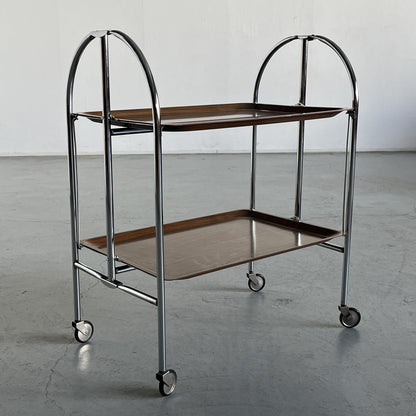 Vintage Servierwagen 'Dinett' im Stil von Bremshey und Co