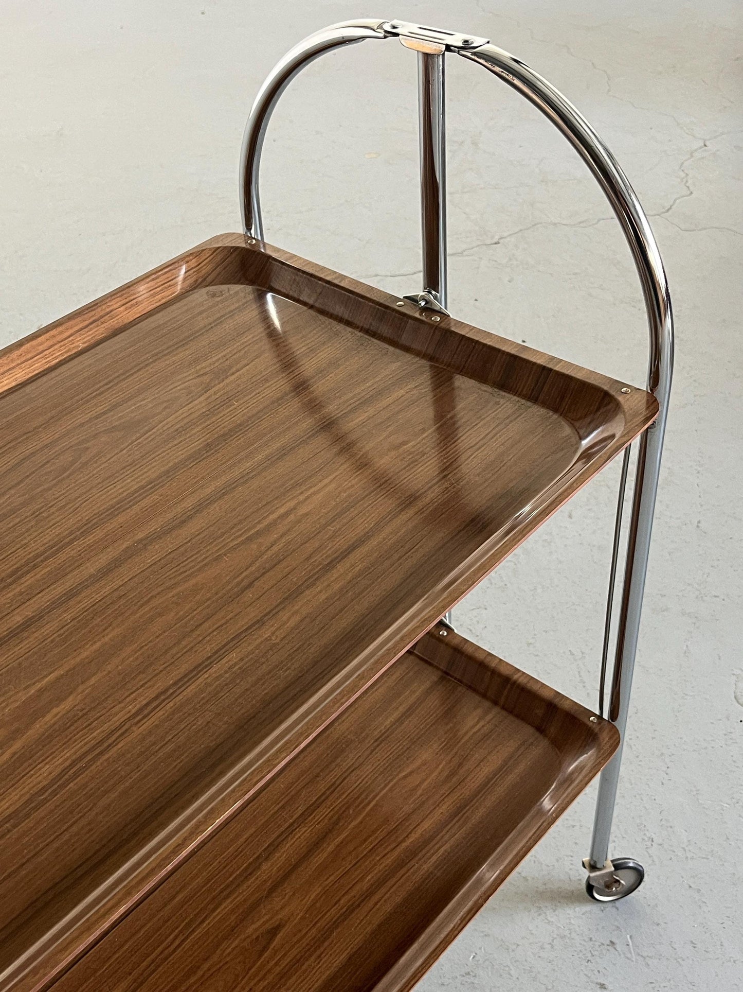 Vintage Servierwagen 'Dinett' im Stil von Bremshey und Co