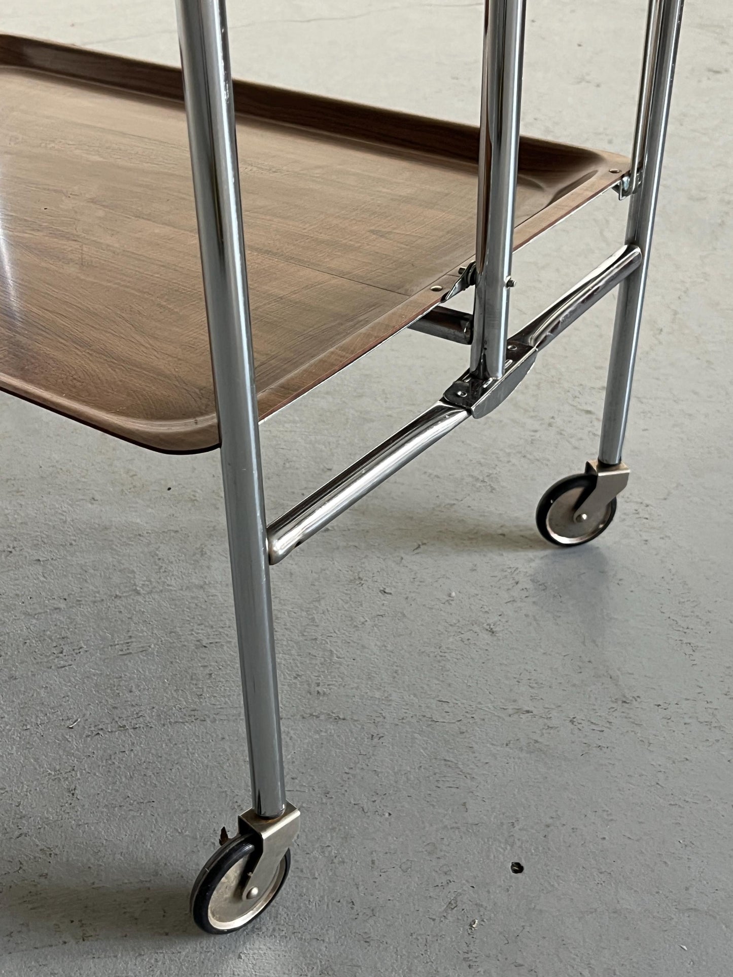 Vintage Servierwagen 'Dinett' im Stil von Bremshey und Co