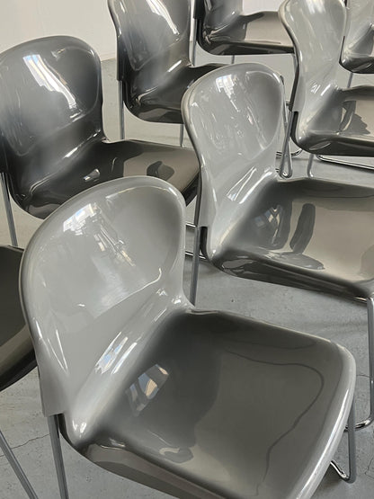 Vintage SM 400 Swing Chair von Gerd Lange für Drabert Grau Retro Kunststoff