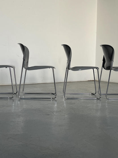 Vintage SM 400 Swing Chair von Gerd Lange für Drabert Grau Retro Kunststoff