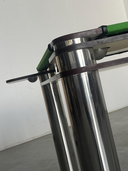 Vintage Poker Spieltisch von Joe Colombo für Zanotta in Weiß und Grün 1968