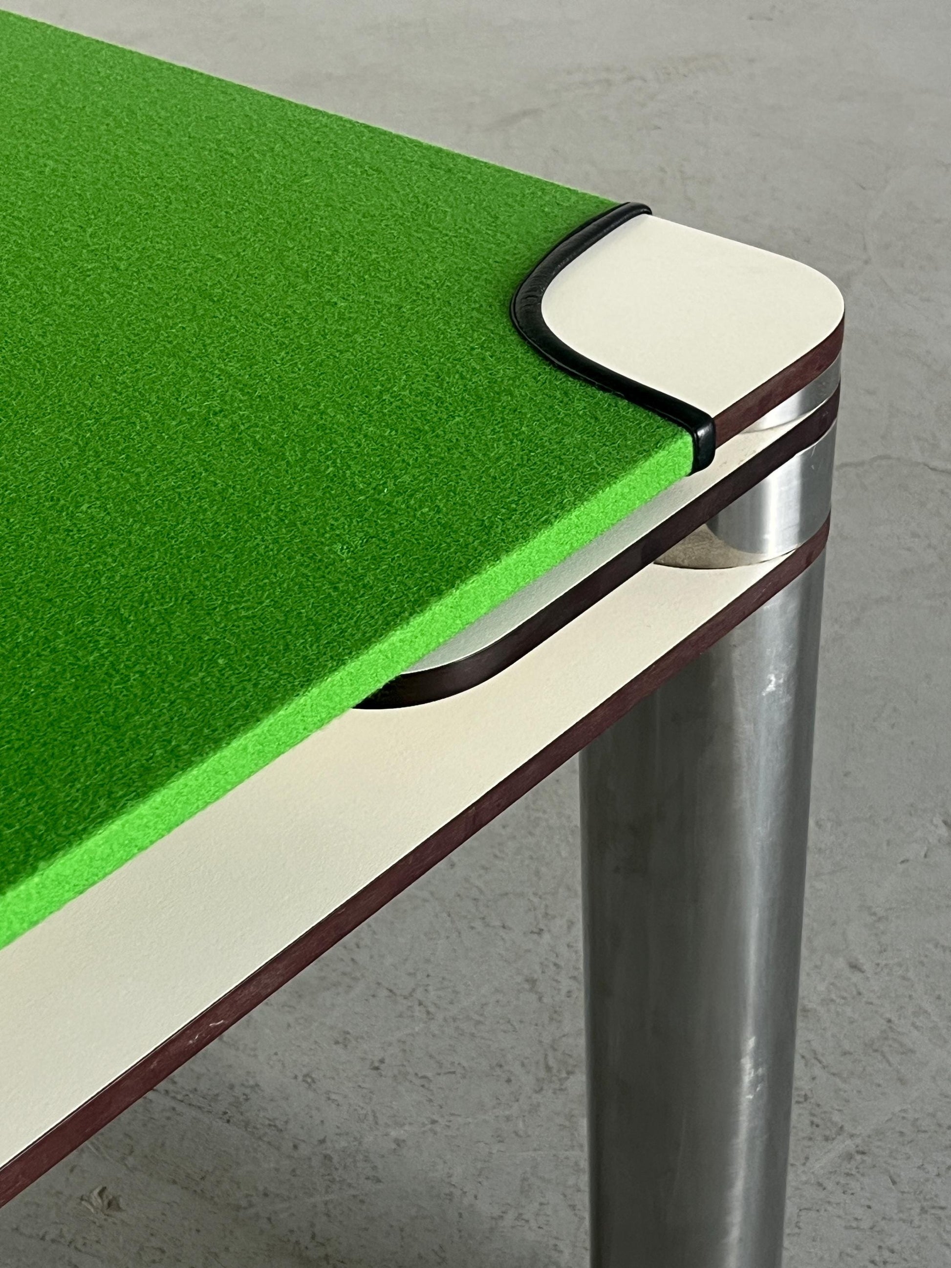 Vintage Poker Spieltisch von Joe Colombo für Zanotta in Weiß und Grün 1968