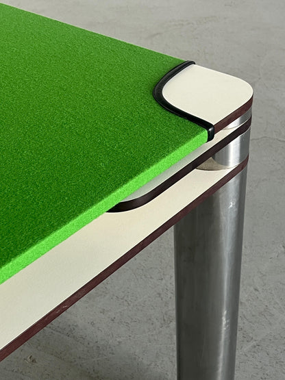 Vintage Poker Spieltisch von Joe Colombo für Zanotta in Weiß und Grün 1968