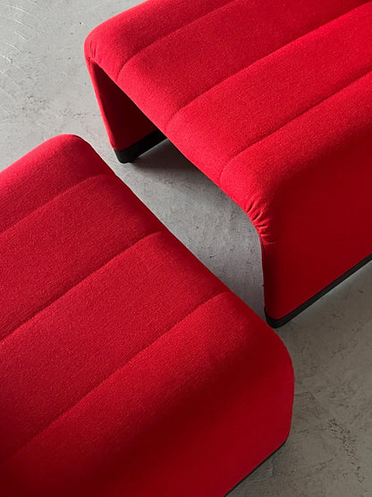 Vintage Lounge Sessel im Alky-Stil von Giancarlo Piretti Set von 2