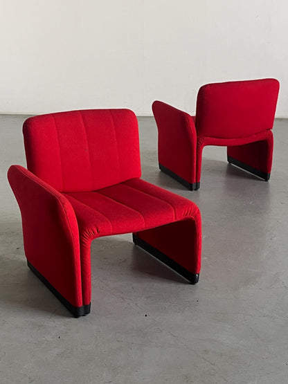 Vintage Sessel im Stil von Giancarlo Piretti 1970er Jahre Set von 2