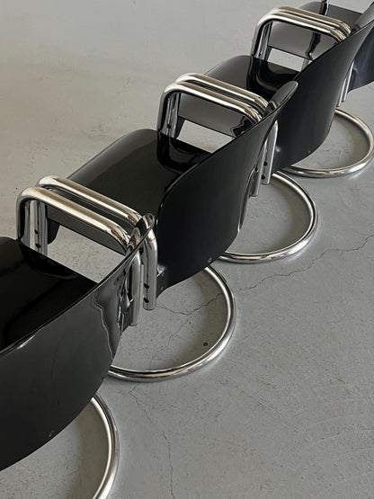 Vintage Dialogo Dessau Freischwinger von Afra und Tobia Scarpa für B&B Italia Set von 4