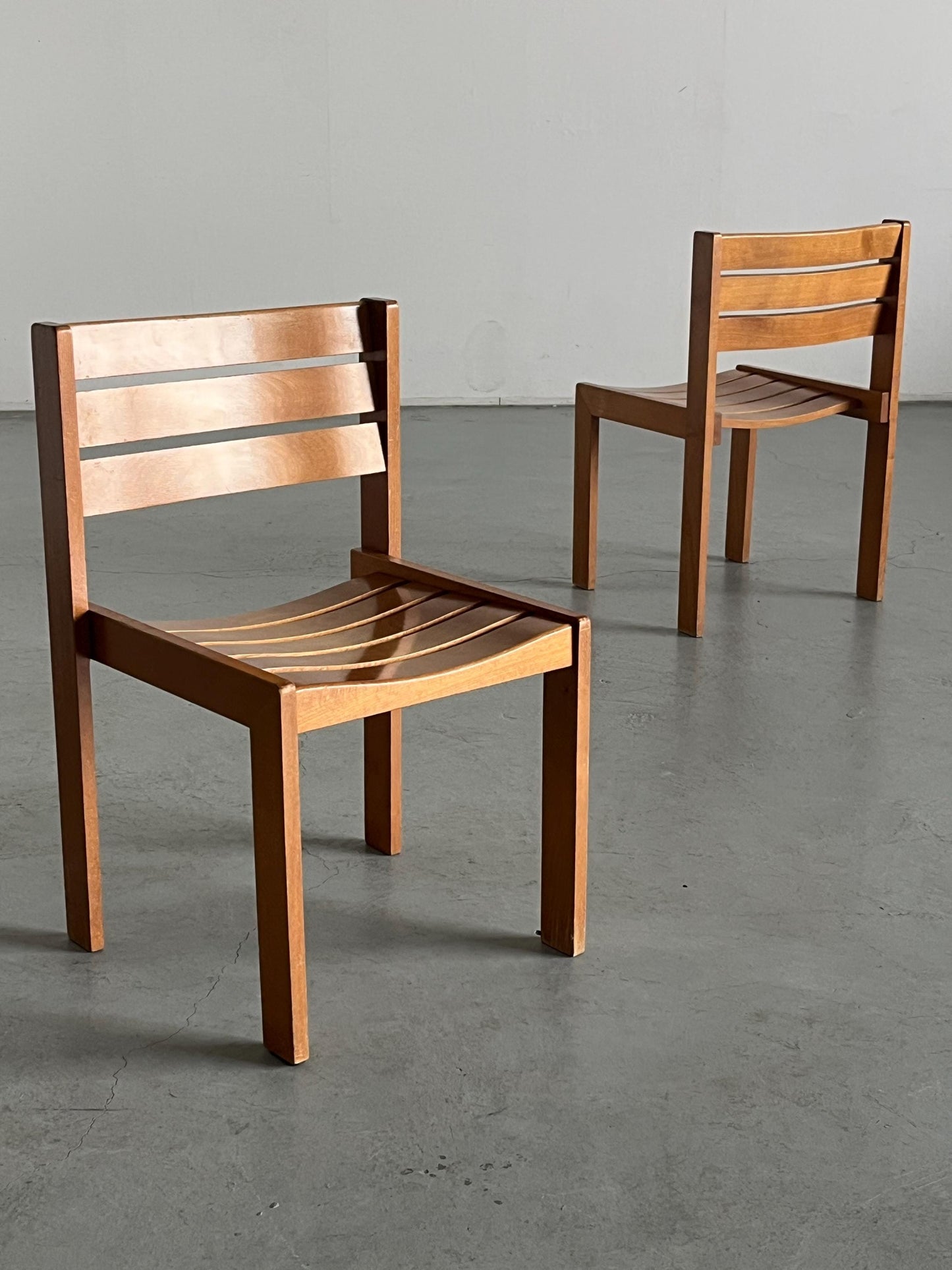 Vintage Esszimmerstuhl Buchenholz von Wilkhahn 1970er Set von 2
