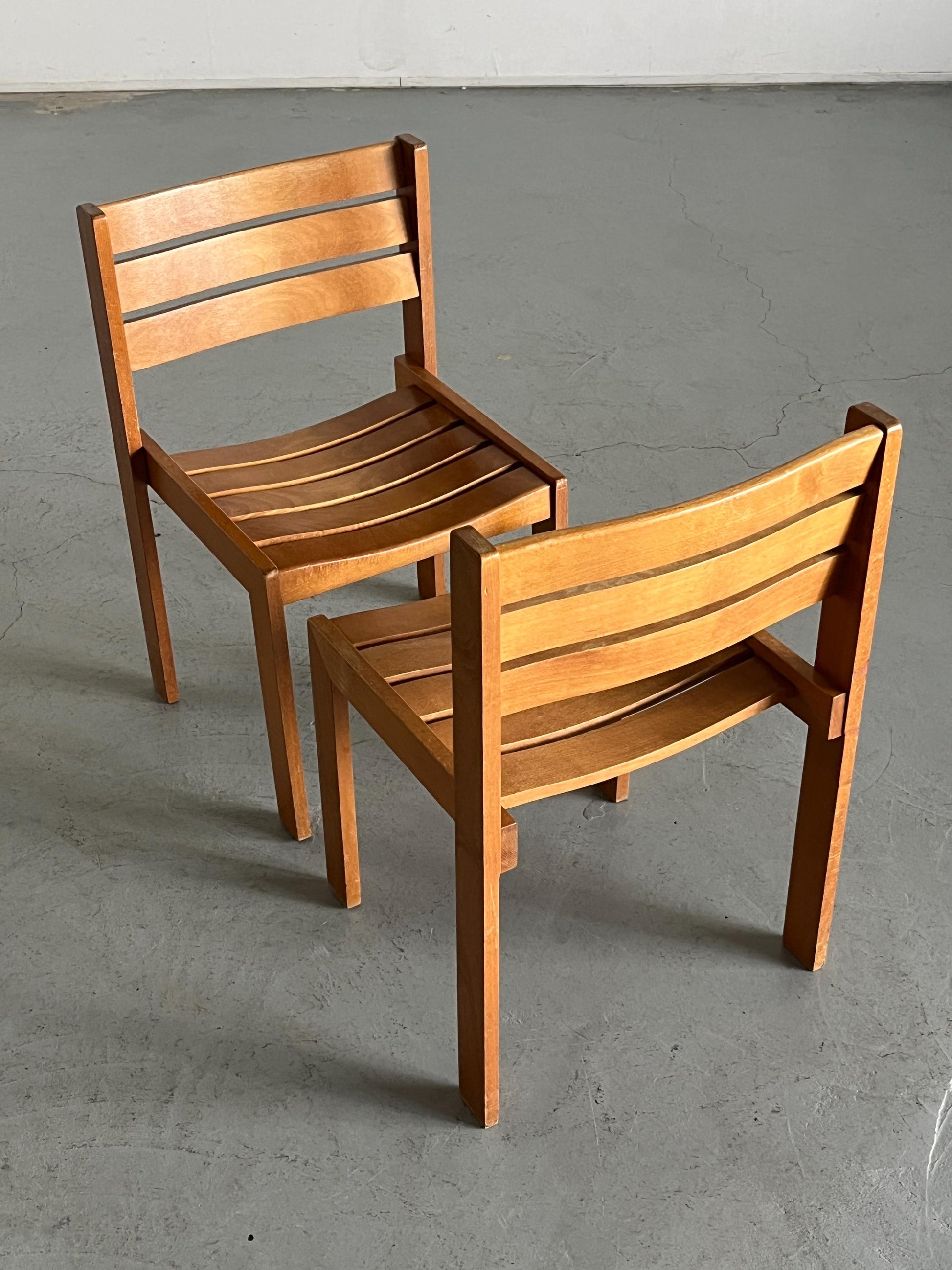 Vintage Esszimmerstuhl Buchenholz von Wilkhahn 1970er Set von 2