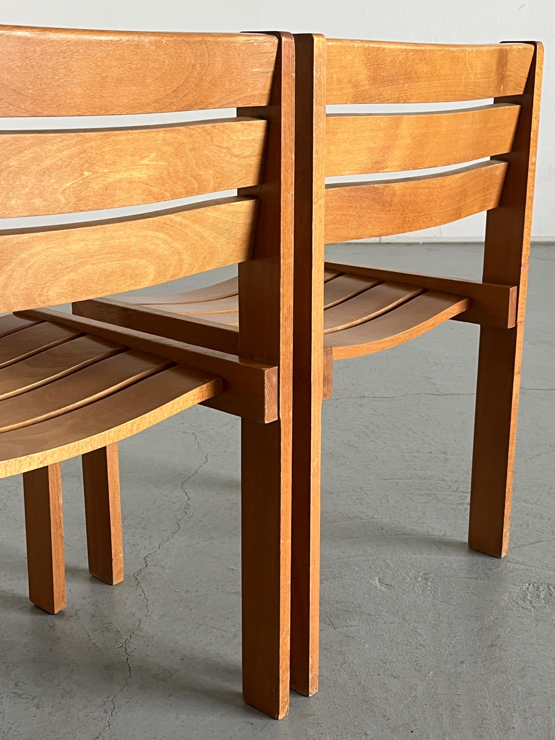 Vintage Esszimmerstuhl Buchenholz von Wilkhahn 1970er Set von 2