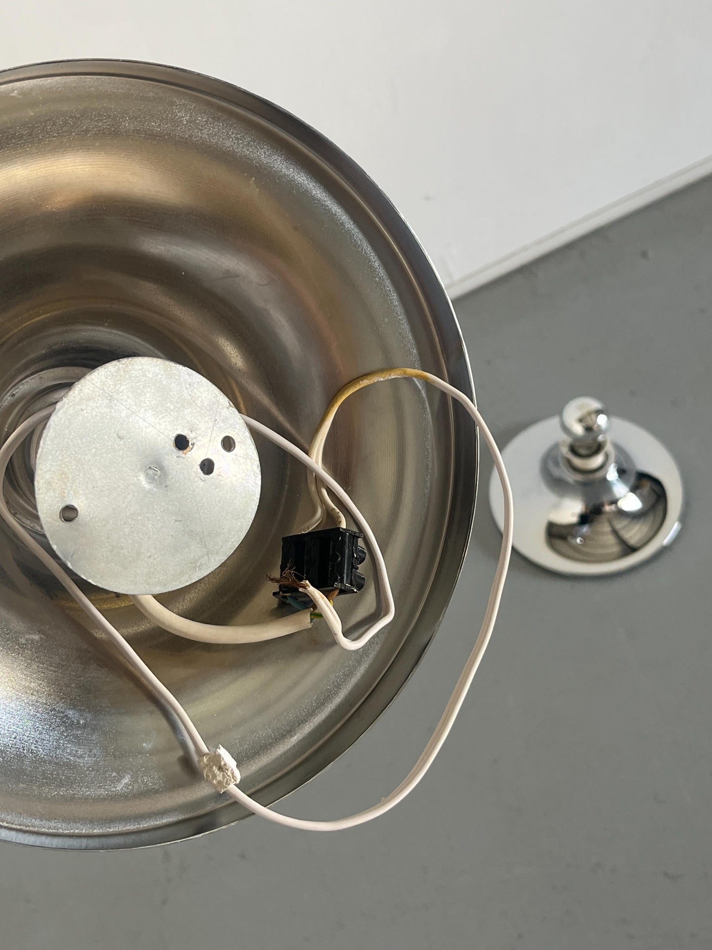 Vintage Wandleuchte Set von 2 von Meblo einzigartig chrom, Space Age, Slowenien, 1970er