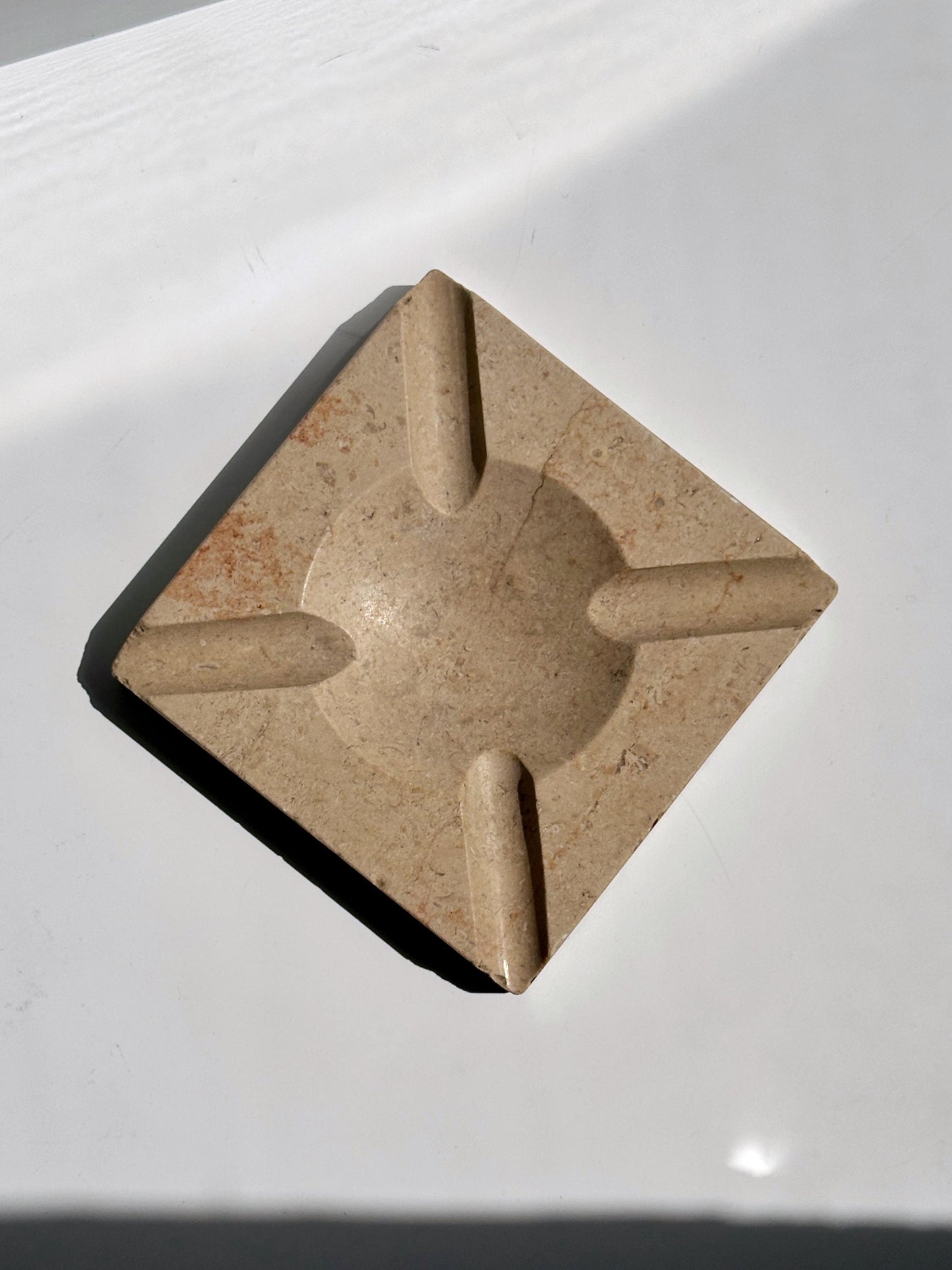 Vintage Aschenbecher Travertin von Italien