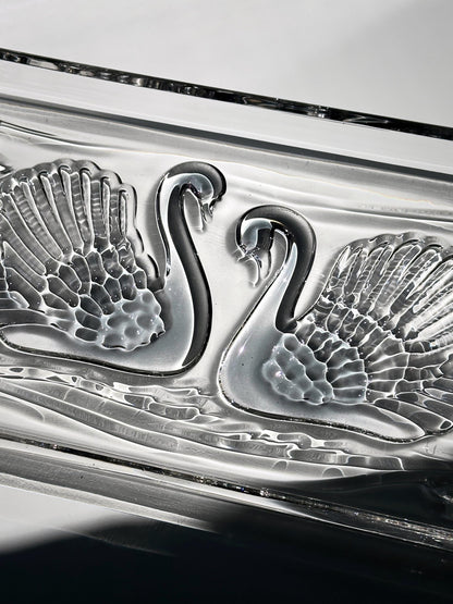 Vintage Kuchenplatte Schwan von Walther Glas