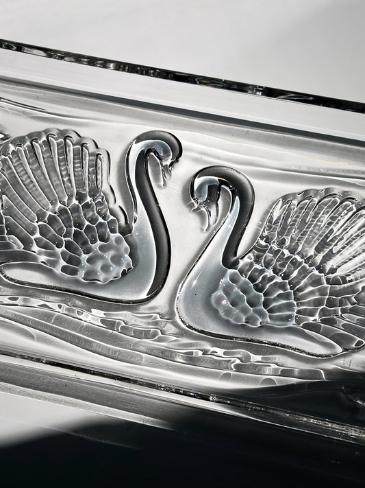 Vintage Kuchenplatte Schwan von Walther Glas