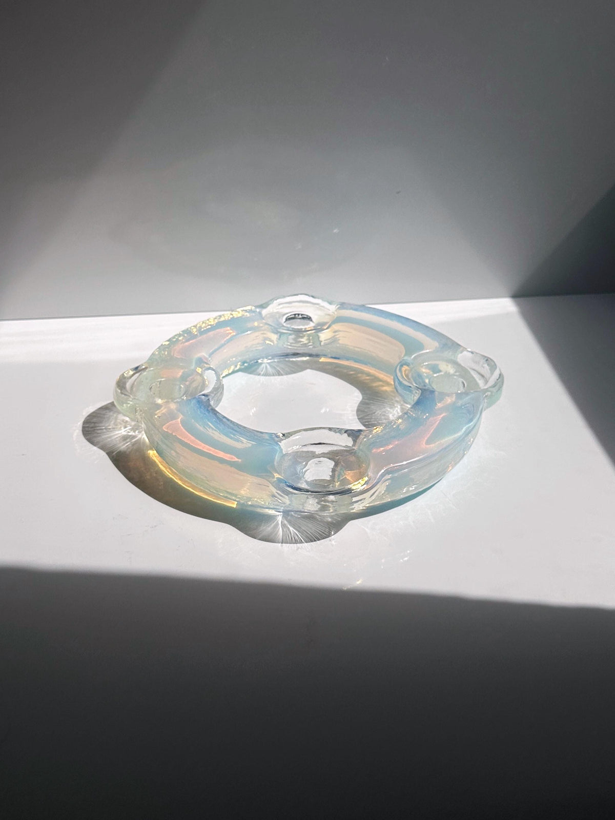 Vintage Kerzenhalter Murano Opalglas für 4 Kerzen