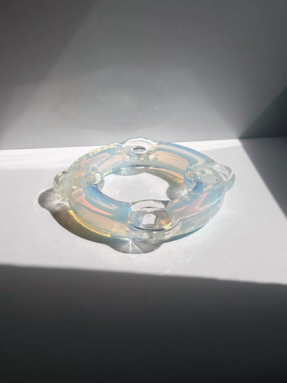 Vintage Kerzenhalter Murano Opalglas für 4 Kerzen
