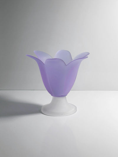 Vintage Alexandrite Glass Footed Bowl by Partylite, 18 cm
