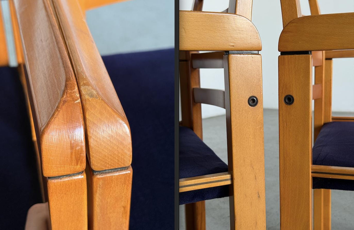 Vintage Architektonischer Armstuhl von Franco Poldaretti für Caccia alla Volpe