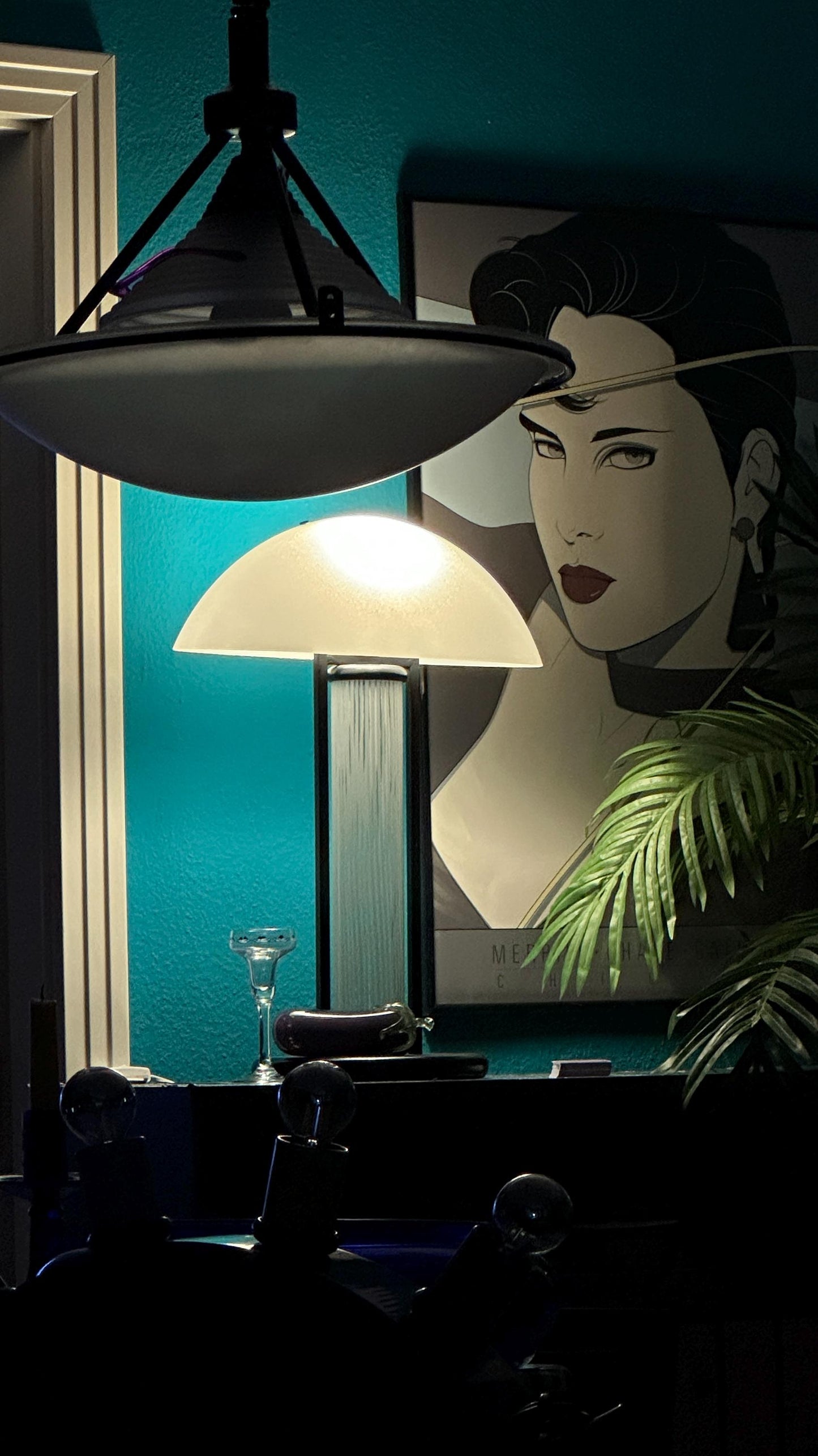 Vintage Tischlampe aus Muranoglas von Bruno Gecchelin für Skipper und Pollux