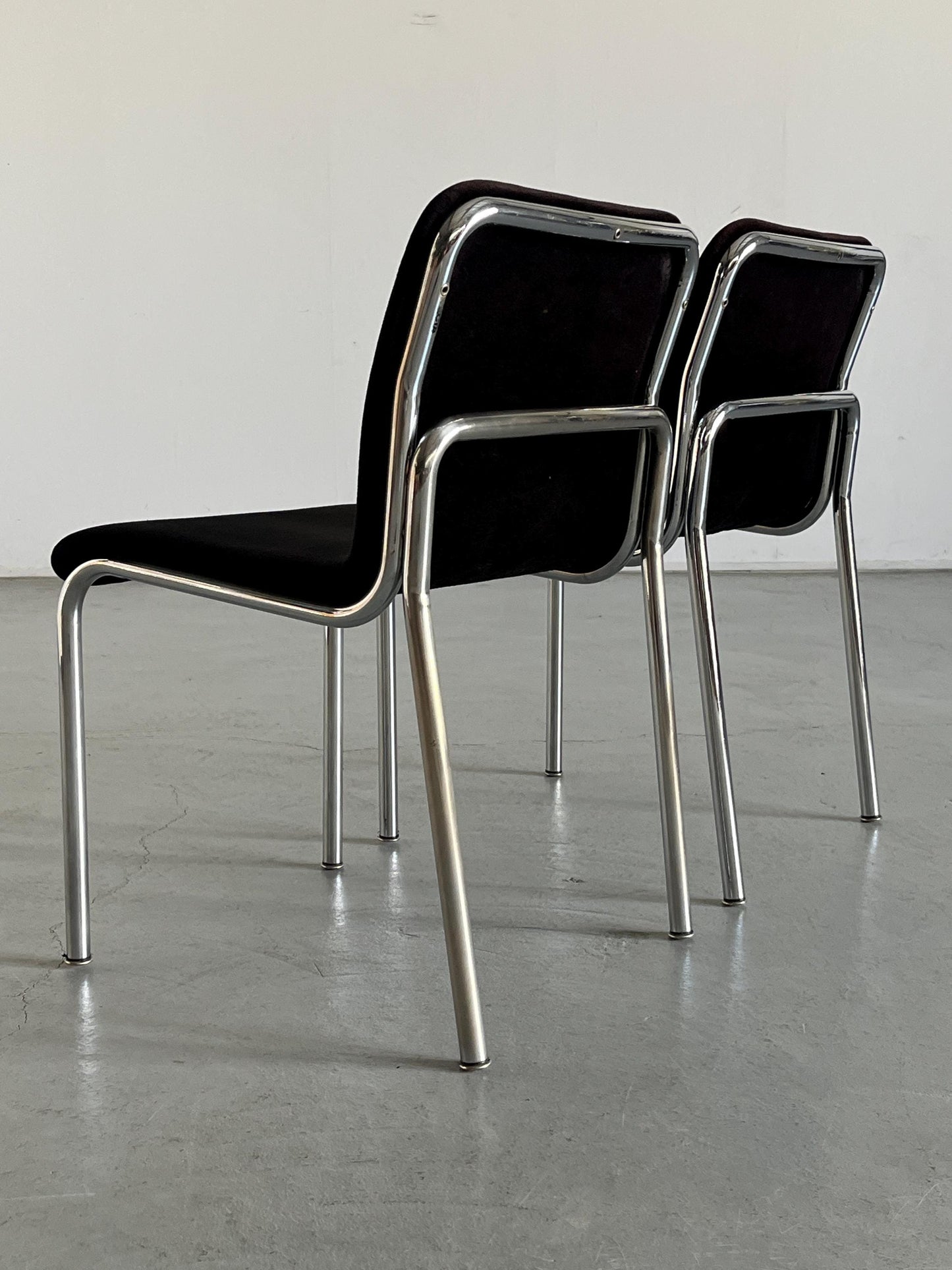 Vintage Esszimmerstuhl von Tecta verchromter Stahl 1970er Set von 2