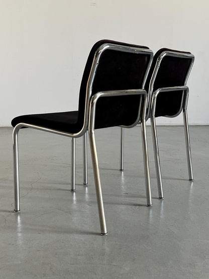Vintage Esszimmerstuhl von Tecta verchromter Stahl 1970er Set von 2