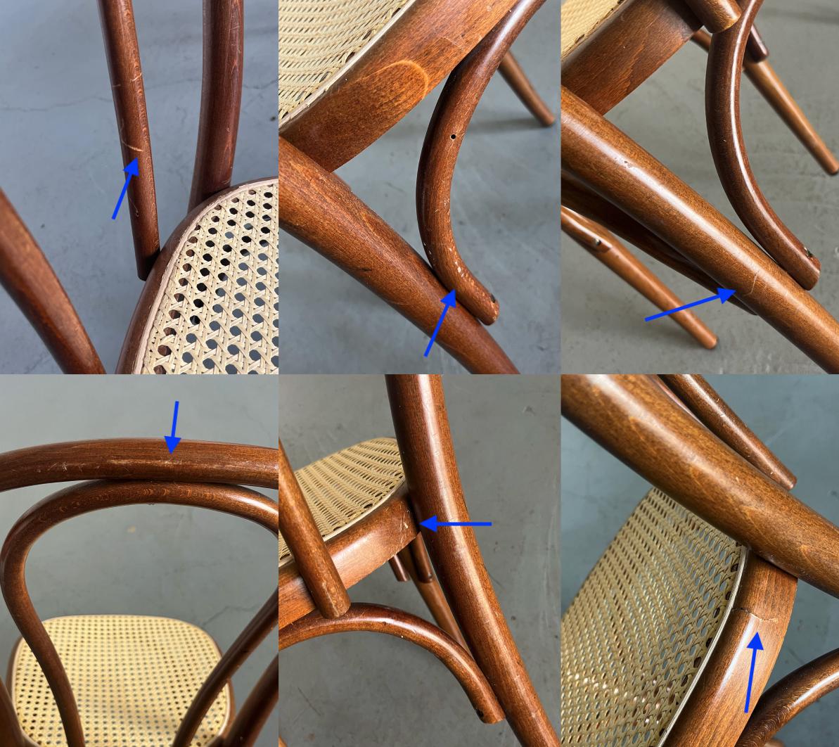 Vintage Stuhl Set von 2 Thonet No. 14 Stil