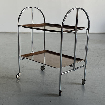 Vintage Servierwagen 'Dinett' im Stil von Bremshey und Co
