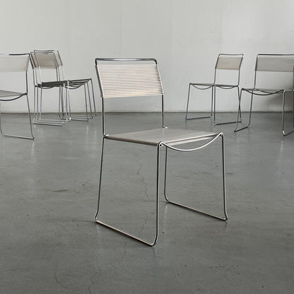 Vintage Spaghetti Essstuhl im Stil von Giandomenico Belotti 1980er Italien