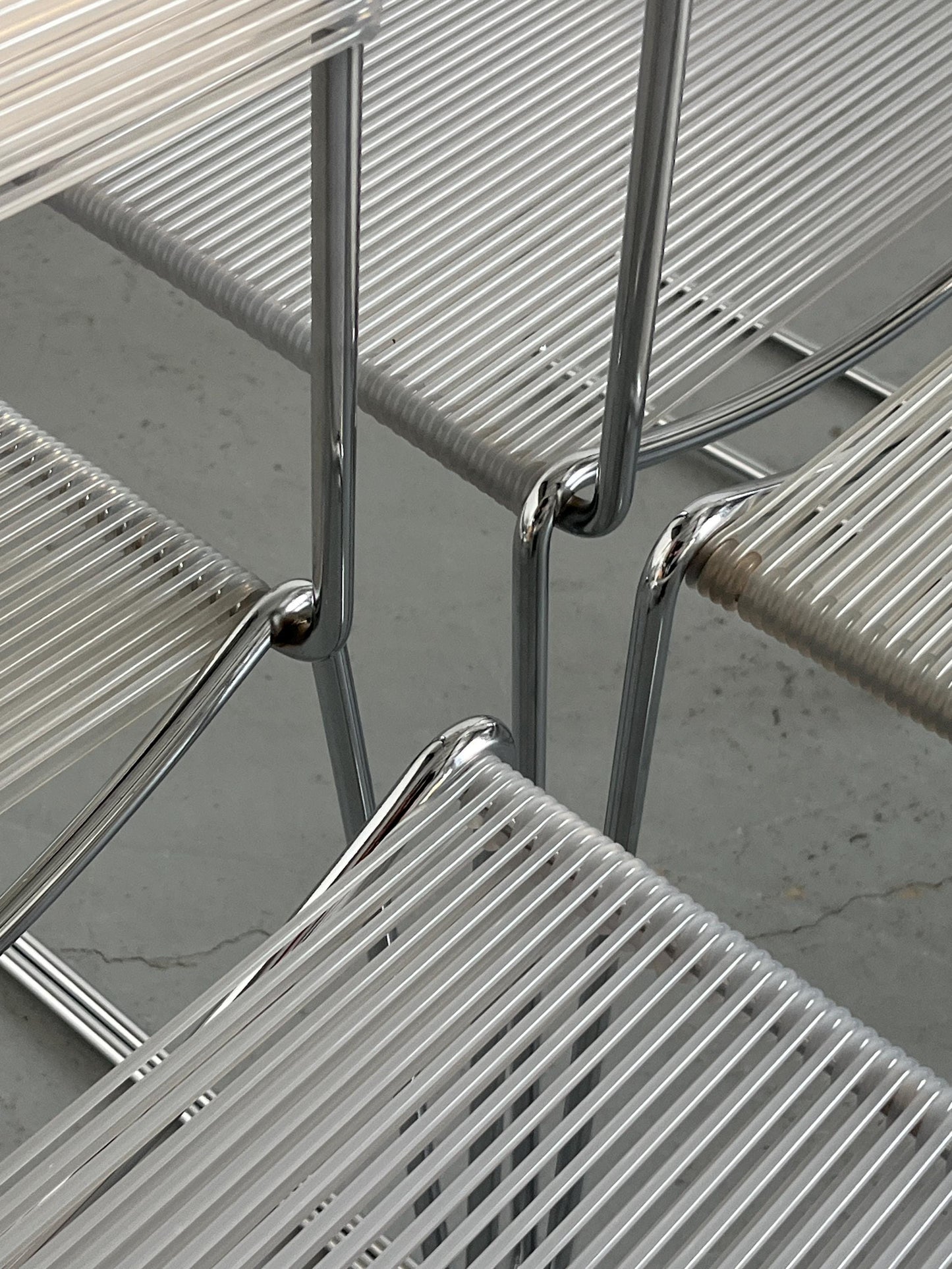 Vintage Spaghetti Essstuhl im Stil von Giandomenico Belotti 1980er Italien