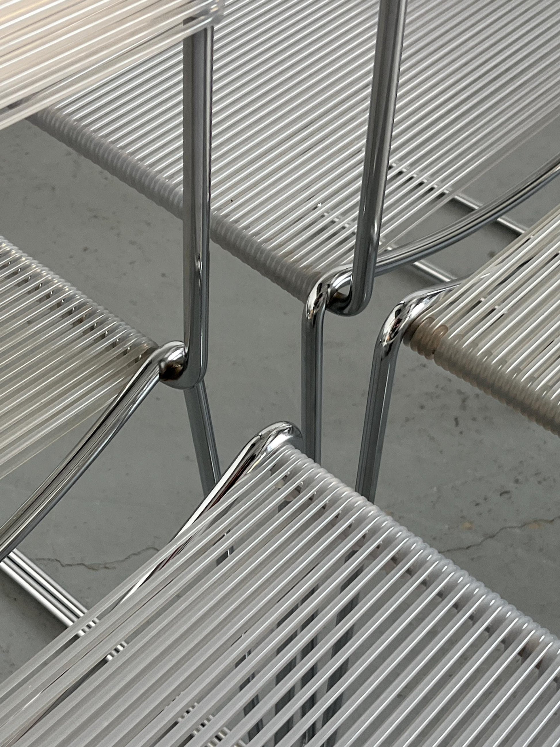 Vintage Spaghetti Essstuhl im Stil von Giandomenico Belotti 1980er Italien