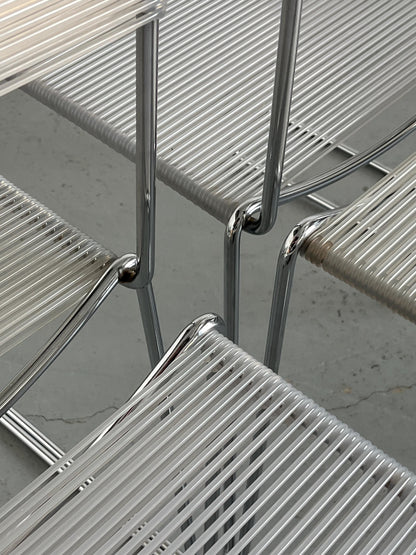 Vintage Spaghetti Essstuhl im Stil von Giandomenico Belotti 1980er Italien