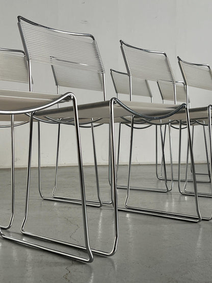 Vintage Spaghetti Essstuhl im Stil von Giandomenico Belotti 1980er Italien