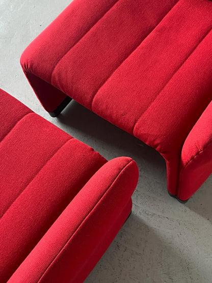 Vintage Sessel im Stil von Giancarlo Piretti 1970er Jahre Set von 2