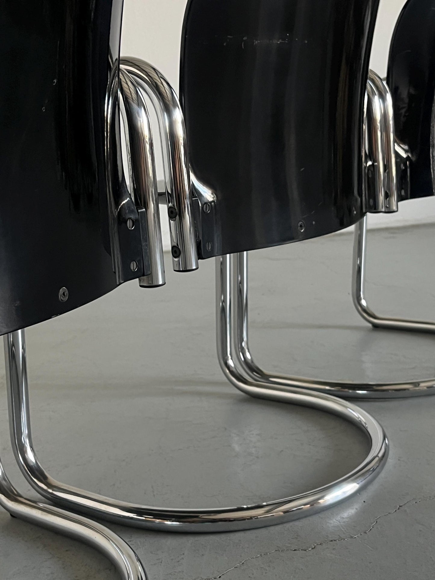 Vintage Dialogo Dessau Freischwinger von Afra und Tobia Scarpa für B&B Italia Set von 4