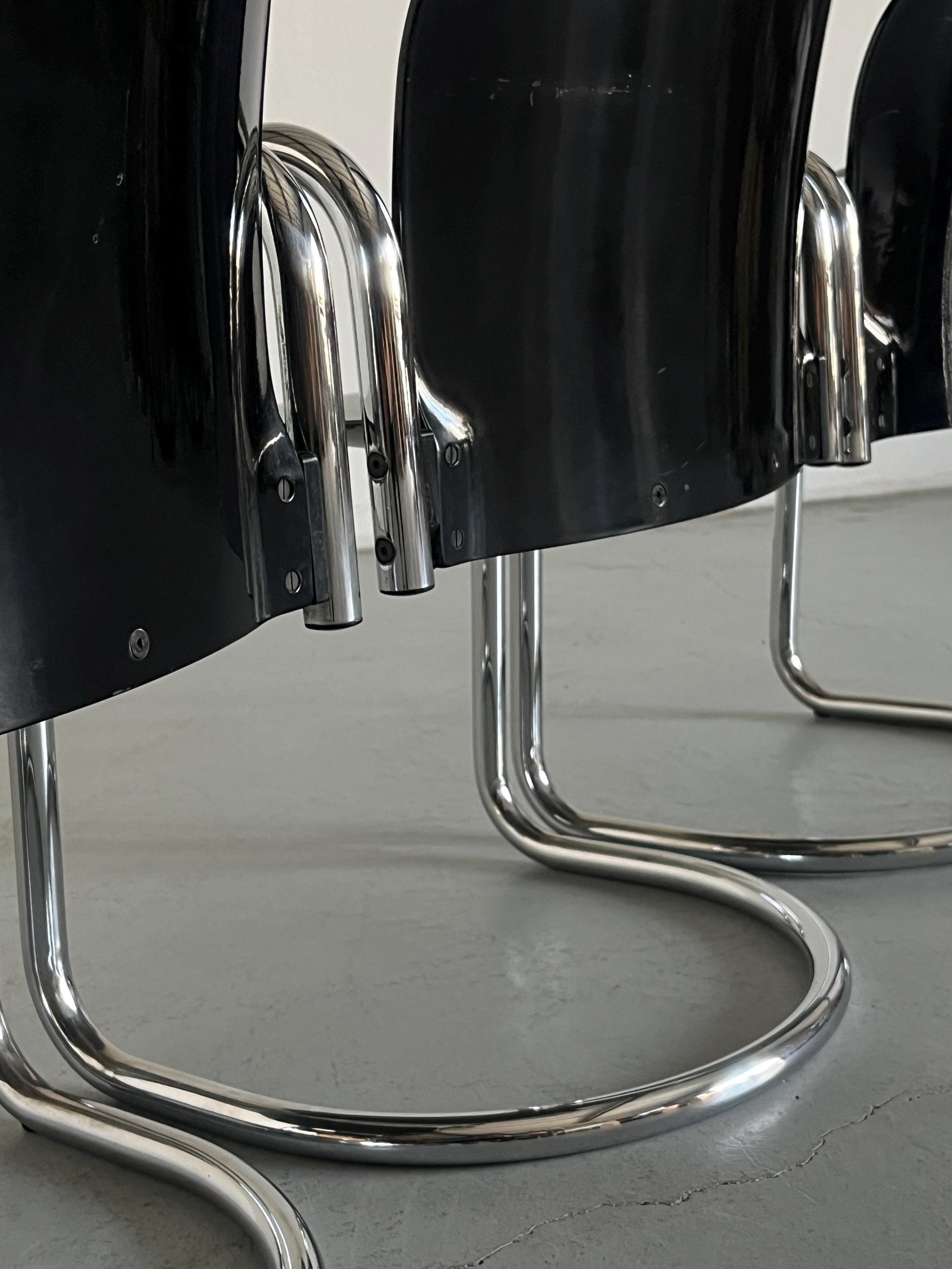 Vintage Dialogo Dessau Freischwinger von Afra und Tobia Scarpa für B&B Italia Set von 4