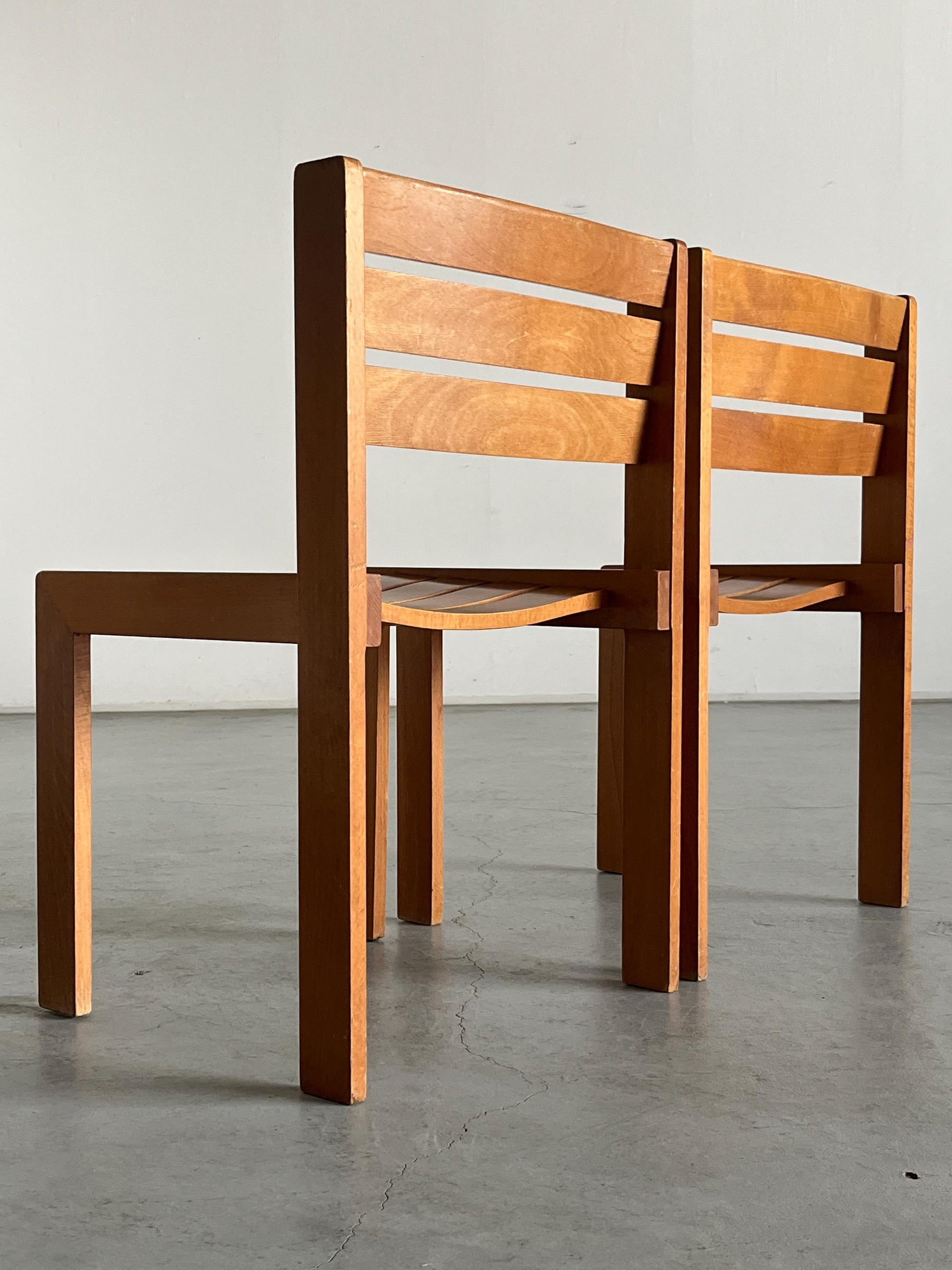 Vintage Esszimmerstuhl Buchenholz von Wilkhahn 1970er Set von 2