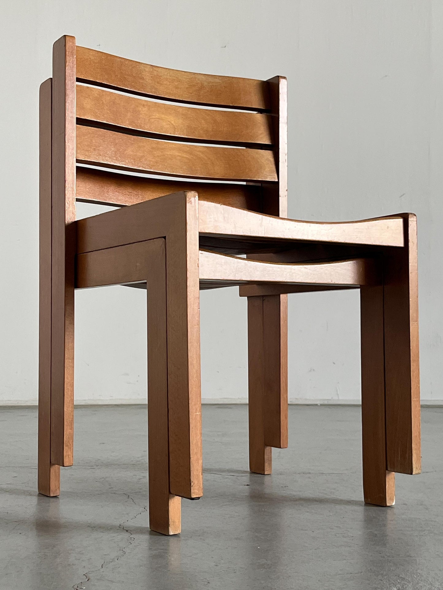 Vintage Esszimmerstuhl Buchenholz von Wilkhahn 1970er Set von 2